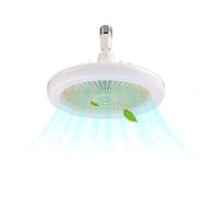 TRDEWR Ceiling Fan with Lighting Lamp E27 Converter Base with Remote Control for Bedroom Living Home Cooling Electric Fan Lamp Good Light and Shadow Effects(Yellow-no Control)