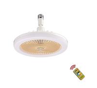 TRDEWR E27 LED Ceiling Fan Lamp 3-Gear Speed Cooling Fan Remote Control Fan Light Dimmable Ceiling Light Electric Fan Ventilator Lamp Good Light and Shadow Effects(Style 2)