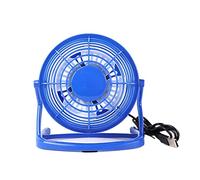 TRDEWR Hand Held Fans Rechargeable USB Silent Fan Desk Cooler For Laptop Notebook Desktop PC Summer Cooling Fan 4 Blades Rotatable USB Mini Fans Socket Portable Multiple Ways of Use(Blue)