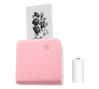 TRDEWR Label Maker Thermische Label Printer 300dpi Black&White Sticker Foto Maker Thermal Ticket Labels Print Effortless Connectivity(1Pink-3 Gold)