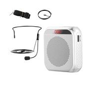 TRDEWR Loud Sound Megaphone Bullhorn Audio Amplifier Loudspeaker System Speaker Amplified USB Voice Microphone Megafon Teachers Speech Universal Compatibility(White)