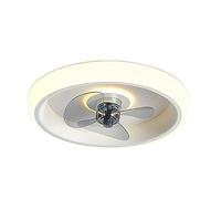 TRDEWR Modern Pink Ceiling Fan Light Simple Creative Ceiling Fan Bedroom with Remote Kitchen Girl Bedroom Lights Good Light and Shadow Effects(White)