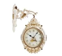 TRDEWR Nordic Design Wall Clock Modern Vintage Double Sided Creative Plastic Digital Mute Living Room Decor Clear Display(46x68cm)