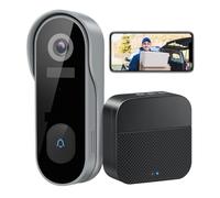 TRDEWR Ring Doorbell WiFi Smart Video Doorbell 1080P Rechargeable Intercom Chime IR Alarm Wireless Security Install In A Snap