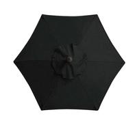 TRDEWR Umbrella Shade Cloth Sunshade Patio Umbrella Replacement Canopy Garden Supplies 6 Bone 300CM Outdoor Compact Umbrella(Black)