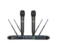 TRDEWR UR4D+ True Diversity Wireless Microphones One-to-Two Stage K Songs Outdoor Performance Singing Professional Handheld Universal Compatibility(Microphones)