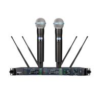 TRDEWR UR4D+ True Diversity Wireless Microphones One-to-Two Stage K Songs Outdoor Performance Singing Professional Handheld Universal Compatibility(58 Microphones)