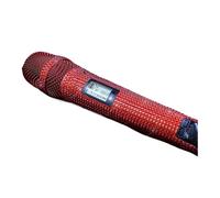 TRDEWR Wireless Karaoke Mic Custom Diamond-Encrusted Microphone For Live Streams Shining Stage Essential Universal Compatibility(Red Diamond)