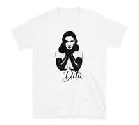 TRdUaNGS DITA Von Teese American Vedette Burlesque Dancer Printed T-Shirt White 3XL