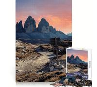 Tre Cime Mountain Italy 1000 Pieces Jigsaw Puzzles for Adults Mental Workout Gentle Engagement Cozy Xmas Gift (38x26cm)