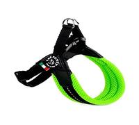 TRE PONTI Easy Fit Mesh Neon Dog Harness, Size 2, Green