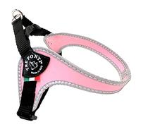 Tre Ponti Fibbia Small Dog Harness with Adjustable Belly Strap, 3 cm, Pink