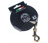 Tre Ponti Training Leash 3M Black 2.5Cm Width For Dogs Long Run 300