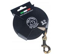 Tre Ponti Training Leash 3M Black 2.5Cm Width For Dogs Long Run 300