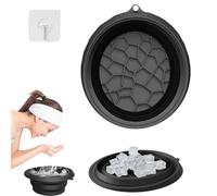 TREABEAR Foldable Washing Bowl with Built-in Ice Cube Tray, Large Bowl for Face Ice Bath, Washing Bowl Care for Adults, Portable Silicone Foldable Facial Ice Bath Bowl Comes with Hooks