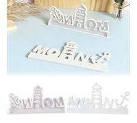 TREABEAR Silicone moulds, maritime, plaster moulds for casting, silicone mould lighthouse, silicone mould lighthouse with the letters "Moin" for DIY plaster and candle crafts