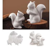 Treabear Squirrel Silicone Mould, Candle Moulds for Casting, Squirrel, Plaster Moulds for Watering, Squirrel Holds a Pine Cone, Silicone Moulds Casting Moulds Spring Animals, Candle Moulds Silicone