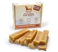 Treaby Authentic Himalayan Yak Milk Dog Chews, Box of 10 Dental Chew Sticks, Long-Lasting Natural Dog Treats, Size Large
