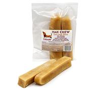 Treaby Himalayan Yak Milk Chews - Large Dental Sticks for Dogs & Puppies (2 Pack, 121-130g each, 14cm) | Long-Lasting Natural Dog Treats | Grain-Free, Protein-Rich & Healthy Chews for Dental Support