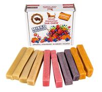 Treaby Premium Himalayan Yak Chews for Dogs - Mixed Flavour Variety Box (10 Medium Chews) | Natural Yak Milk Dog Treats | Long Lasting Dental Chews | Original, Strawberry, Blueberry & Pumpkin