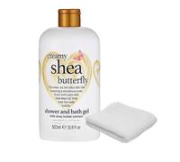 Treacle Moon Creamy Shea Butterfly Shower & Bath Gel (500ml) with Bath Washcloth (Unscented)
