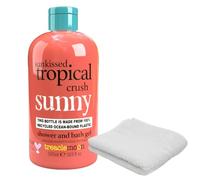 Treacle Moon Sunkissed Tropical Crush Sunny Shower & Bath Gel 500ml with Bath Washcloth - Luxurious, Refreshing, and Nourishing Skin Care Duo