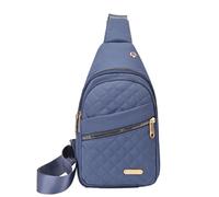 Treadcrck Women's Fashion Casual Solid Color Crossbody Bag,Anti-Thief Personal Flex Pocket Bag for Travel(Blue)