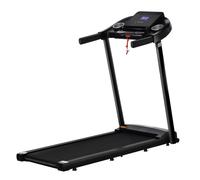 Treadmill 1.5HP 12km/h LED Display 12 Modes Portable Black 110x40cm Belt Safety