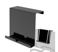 Treadmill Book Holder, Acrylic Tablet Stand, Clamp On Bracket Mount, Desk Attachment Accessory for Fitness, Work, Study and Stationary Exercise, 6.3x7.1x2.5in, Transparent, Black