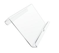 Treadmill Book Holder, Acrylic Tablet Stand, Clamp On Bracket Mount, Desk Attachment Accessory for Fitness, Work, Study and Stationary Exercise, 6.3x7.1x2.5in, Transparent, Black