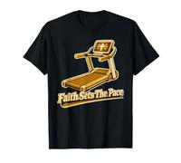 Treadmill Faith Sets The Pace Christian Runner T-Shirt