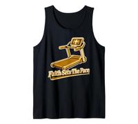 Treadmill Faith Sets The Pace Christian Runner Tank Top