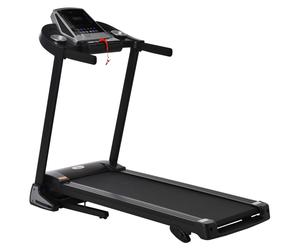 Treadmill Folding 12km/h 122x40cm Running Belt Black LED Incline 12 Modes Motor