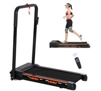 Treadmill Folding Motorized 1-6 km/h Black Walking Mat 80x35cm Foldable Remote.