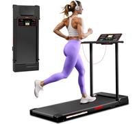 Treadmill for Home, Walking Pad with Handle Bar. 2 in 1 Walking Pad Treadmill 300+ lb Capacity, Compact Treadmills with Desk Workstation for Small Spaces. 3.0HP Portable Running Machine for Home Small