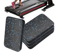Treadmill Mat for Hardwood Floors | 4 Pieces High Density Device Pads for Noise Reduction - N: Designed As Floor Proteoise Reduction, Fitness Accessories, Rubber Padding For Yoga House In