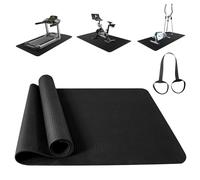 Treadmill Mat, Non-slip Walking Pad Mat, 75×180cm Heavy Duty Noise Reduction Floor Protector mat for Under Exercise Bike, Rower, Elliptical, Fitness Equipment (Black, 75×180cm)