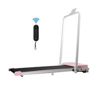 Treadmill Multifunctional Treadmill for Home Walking Pad 2.0 HP Compact Portable folding Under Desk Running Machine with Remote Control LCD Display for Home Office (Pink)