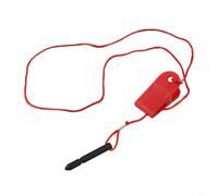 Treadmill Safety Key Replacement for TreadClimber TC3000 and TC5000 - Plastic Stop Switch with 1-Meter Rope, 60x8x8mm Cylinder, Red