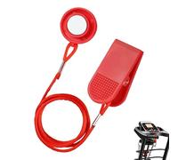 Treadmill Safety Key, Treadmill Emergency Stop, Universal Magnetic Safety Key for Treadmills, 1.8cm Magnet Diameter, Nylon Cord 90cm, Security Lock Running Machine Compatible with Most Treadmills, Red