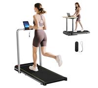 Treadmill Silver 109x48cm Foldable Incline Under-Desk 2.0HP Quiet Walking Smart