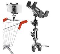 Treadmill Tablet Holder - Treadmill Tablet Holder Mount, Tablets Mount Clamp, Aluminum Alloy Tablets Holders, Adjustable 360-degree Rotation Phone Stand for Reading News Video Calling Home Gym