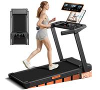 Treadmill with 15% Incline, 3-in-1 Portable Treadmills with Handle for Home and Office, Foldable Treadmills with 136 KG Weight Capacity, 3.0HP Quiet