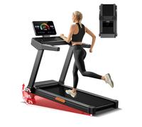 Treadmills for Home with Manual 20% Incline, 14KM/H Foldable Treadmill with Handles, 3.5HP Motor Running Machine for Heavy People, 180KG Weight Capacity, Large Running Belt & Shock Absorption