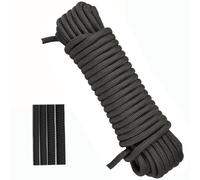 Treadstar Multi-Purpose Rope, 12 mm - 30 m Rope, Black Polypropylene Rope, Anchor Rope, Nylon Cord, Braided Line, Textile Rope, Black (Black, 12 mm - 30 m)