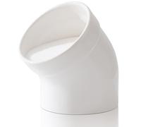 TreaHome Salt Cellar, Modern Ceramic Salt Pig, Salt Containers for Countertop, Sugar Container, Sugar Jar, Easy Access, Dishwasher Safe (White)