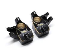 Treal Brass Front Inner Portal Covers Steering Knuckles Weight Upgrades 60g/pc Black (Type B) Compatible with Axial 1/10 Capra UTB10/SCX10 III JLU Wrangler Gladiator Chevy K10