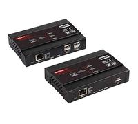 TreasLin 4K HD KVM USB Extender, KVM Over TCP/IP Over CAT5e/ CAT6, One to Many POE-328ft(100m), Receiver with USB 2.0 port4 Supper HD Lossless Ultralow Latency Audio/Video KVM Extender(TSV563)