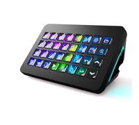 TreasLin/VSDinside XL Streaming Deck & Macro Keypad - 32 Customizable Keys with Scroll Wheels + RGB Light, Programmable Shortcut Keyboard for Gamers Creators Work on OBS Twitch Zoom Teams PS Excel