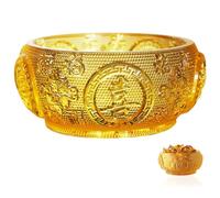 Treasure Basin Crystal Cornucopia Ornament for Dining Table Decor | Golden Chinese Style, Housewarming and Congratulatory Gift, Fine Workmanship, Decorative Piece
